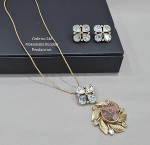 Kundan Pendant Set 00120 - KRISHNA'S SWETA JEWELLERY