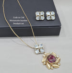 Kundan Pendant Set 00120 - KRISHNA'S SWETA JEWELLERY