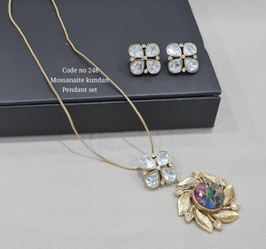 Kundan Pendant Set 00120 - KRISHNA'S SWETA JEWELLERY