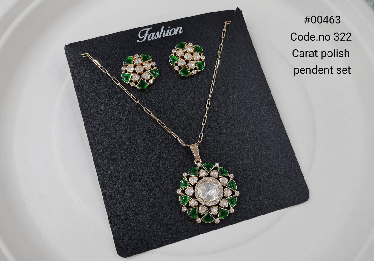 Kundan pendant set 00463 - KRISHNA'S SWETA JEWELLERY