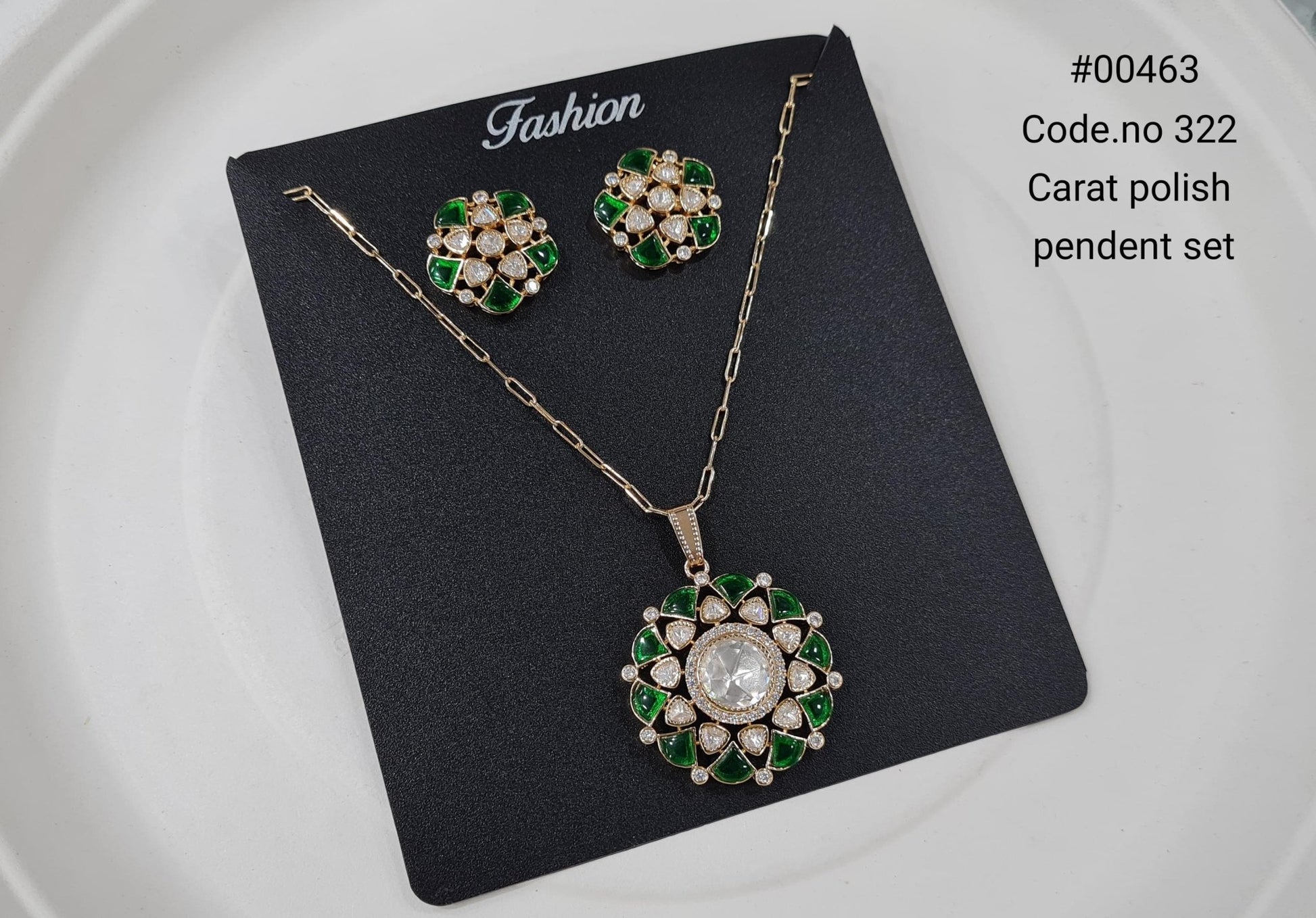 Kundan pendant set 00463 - KRISHNA'S SWETA JEWELLERY