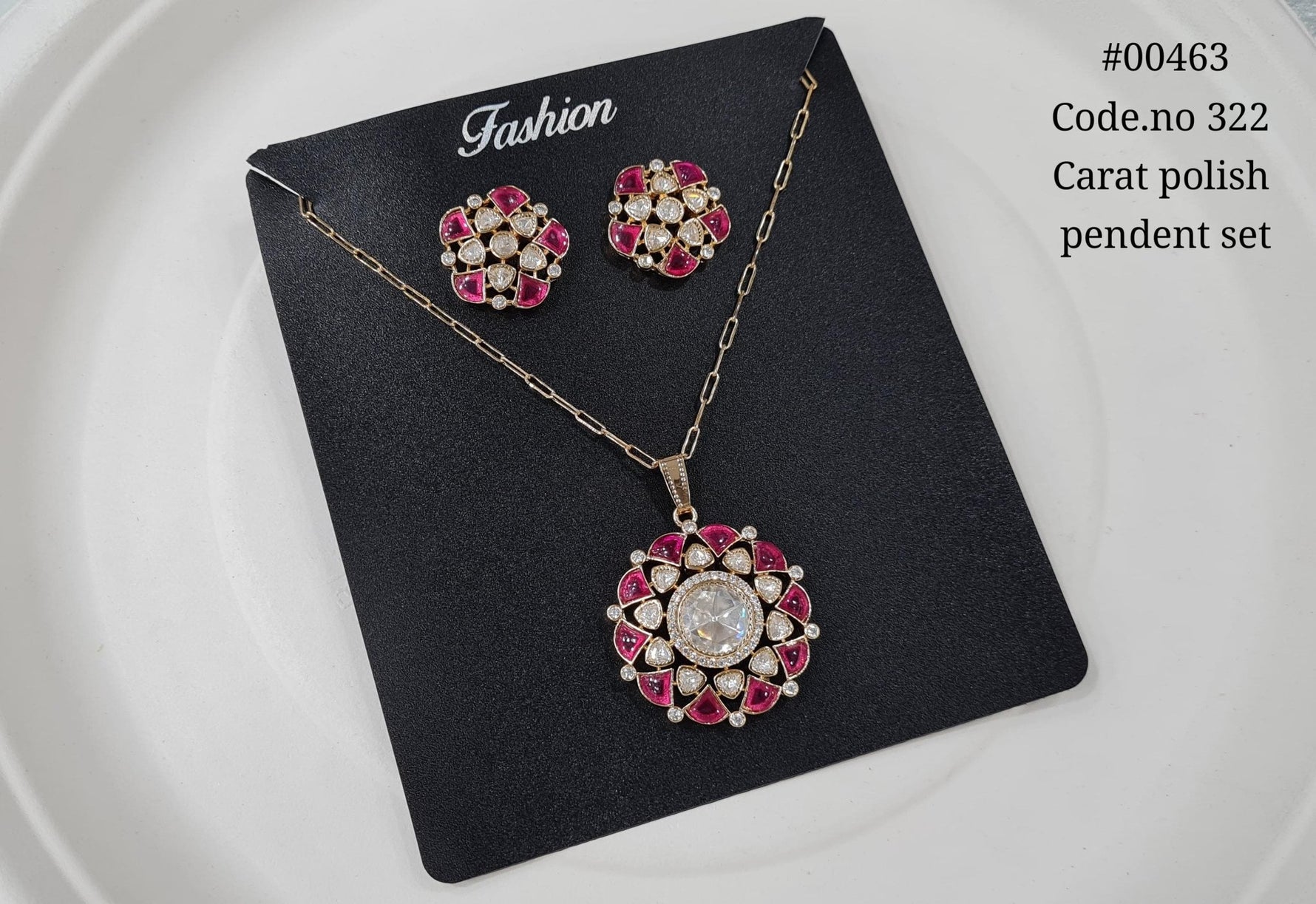 Kundan pendant set 00463 - KRISHNA'S SWETA JEWELLERY