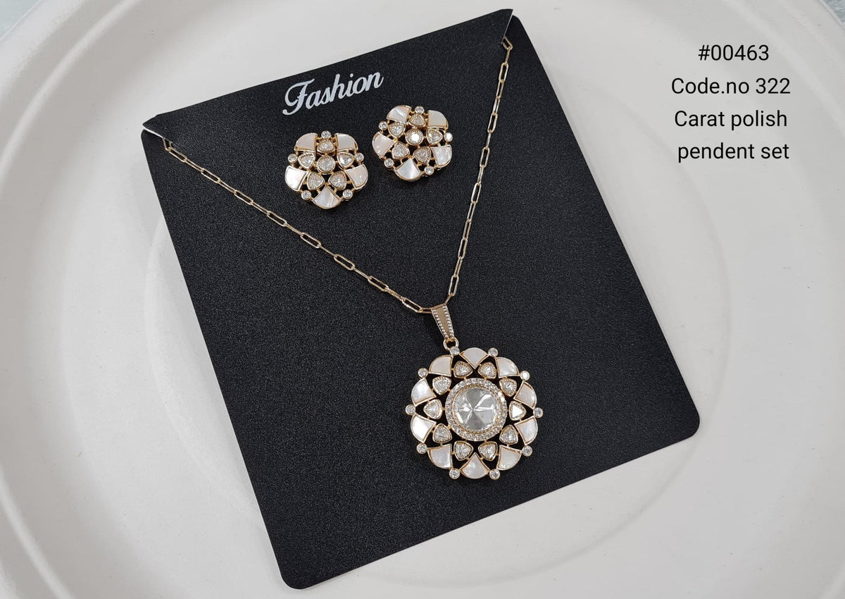 Kundan pendant set 00463 - KRISHNA'S SWETA JEWELLERY