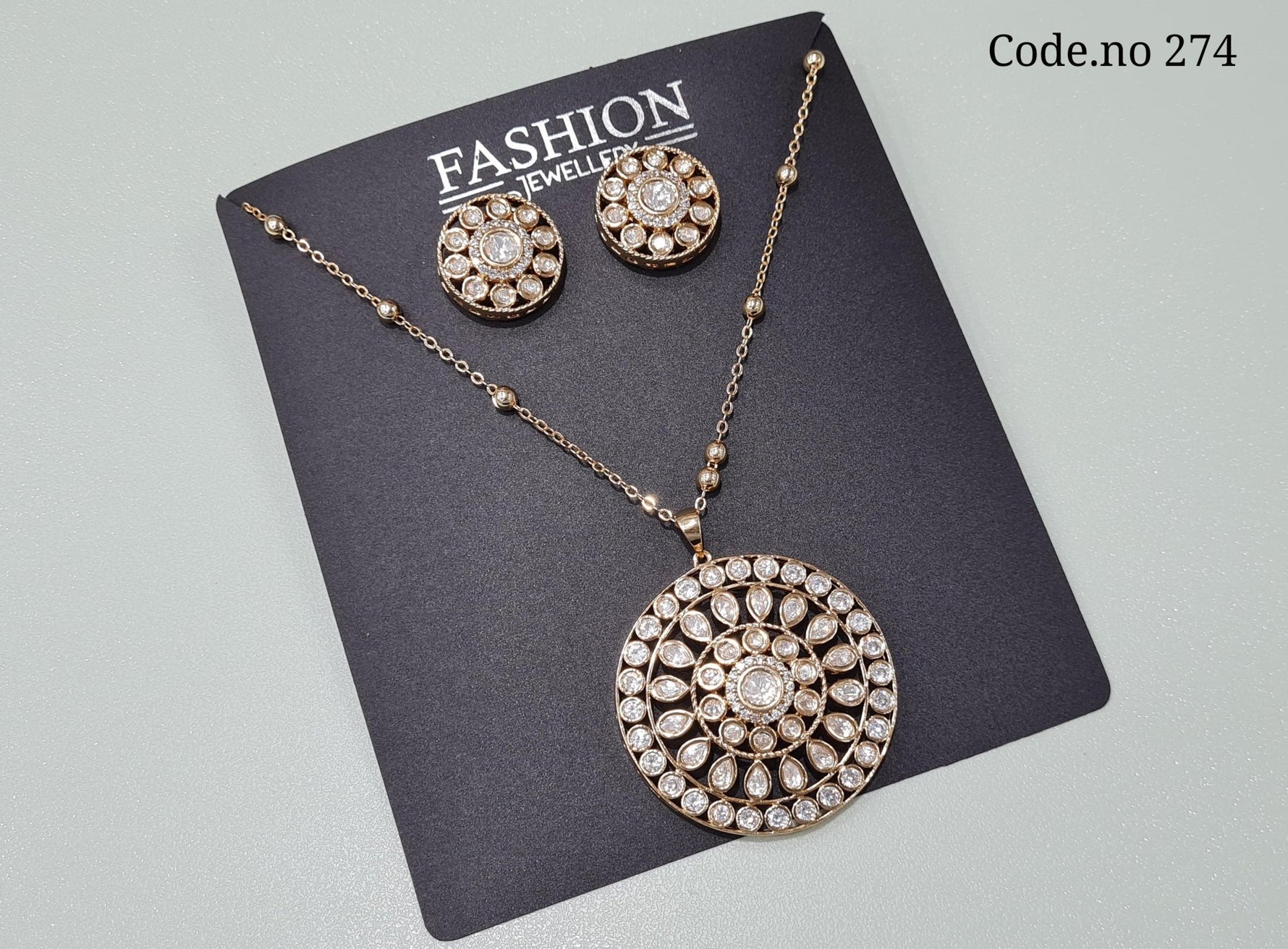 Kundan pendant set 00532 - KRISHNA'S SWETA JEWELLERY
