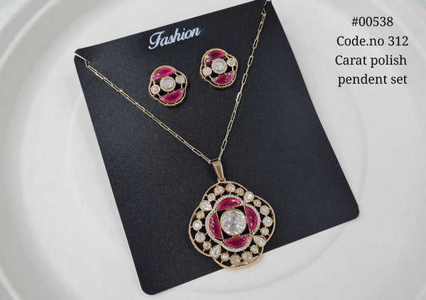 Kundan pendant set 00538 - KRISHNA'S SWETA JEWELLERY