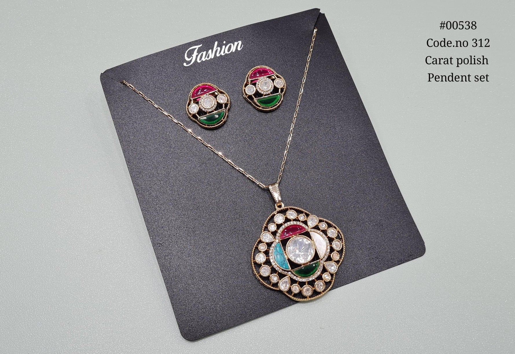 Kundan pendant set 00538 - KRISHNA'S SWETA JEWELLERY