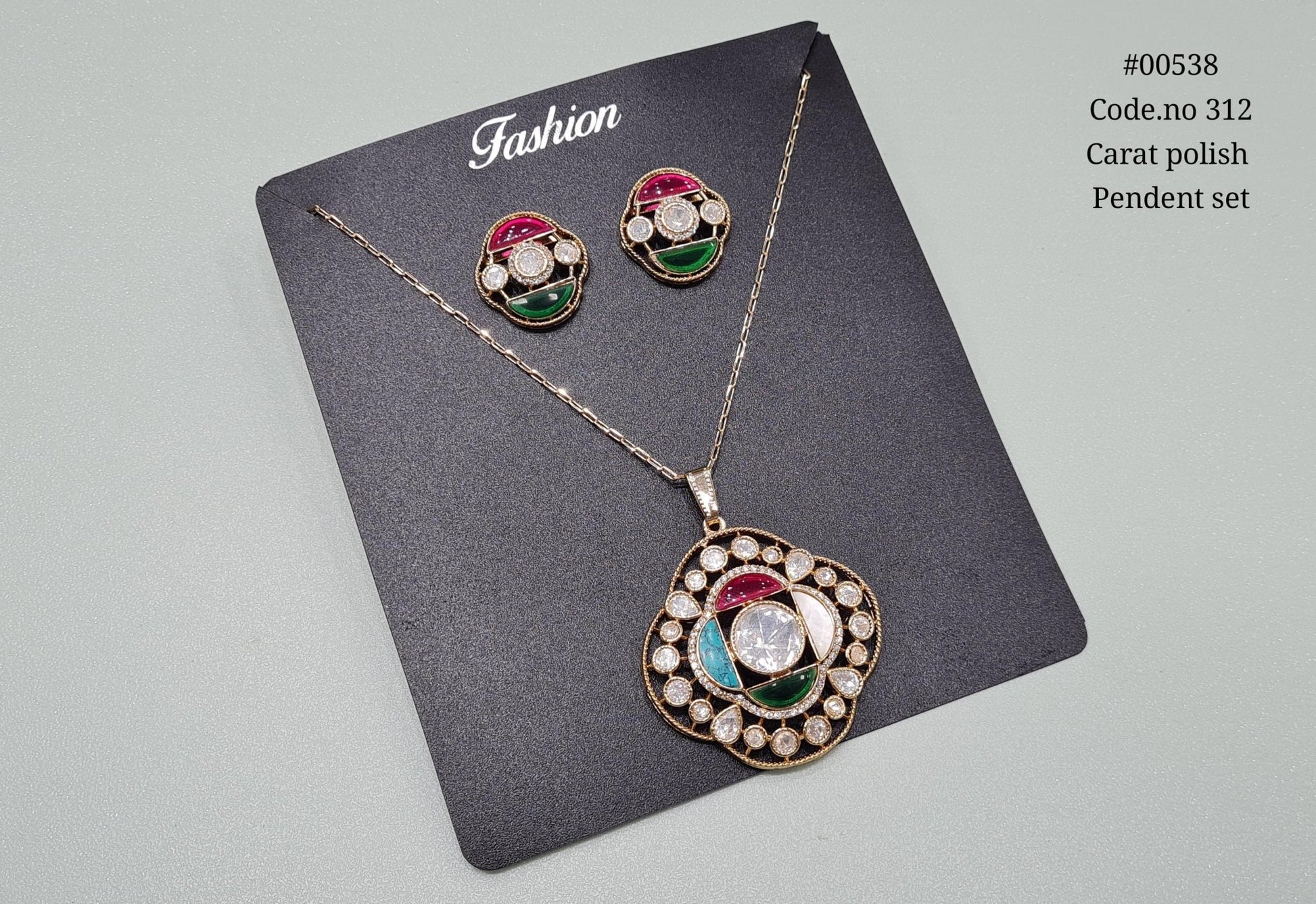 Kundan pendant set 00538 - KRISHNA'S SWETA JEWELLERY