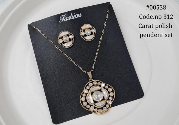Kundan pendant set 00538 - KRISHNA'S SWETA JEWELLERY