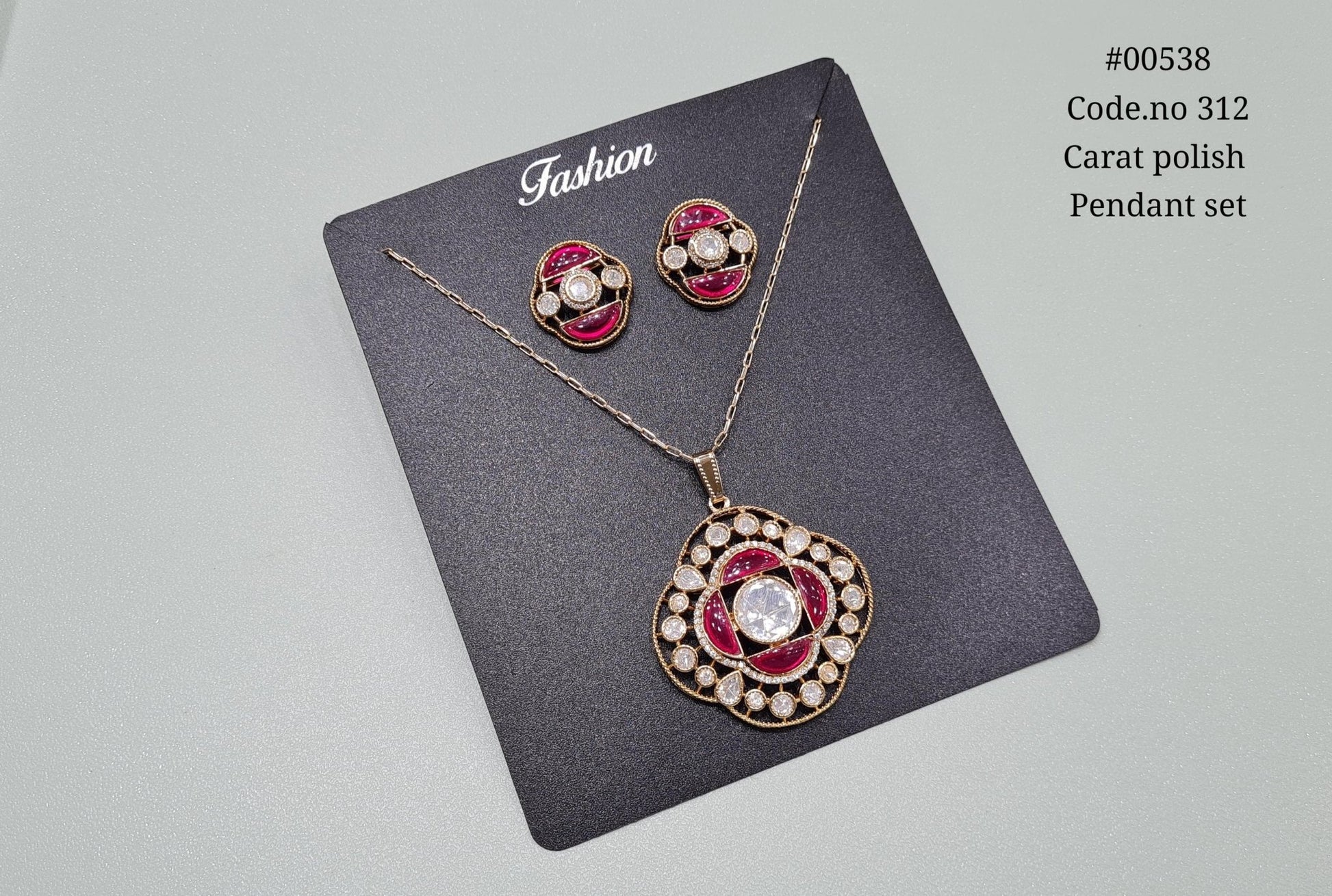 Kundan pendant set 00538 - KRISHNA'S SWETA JEWELLERY