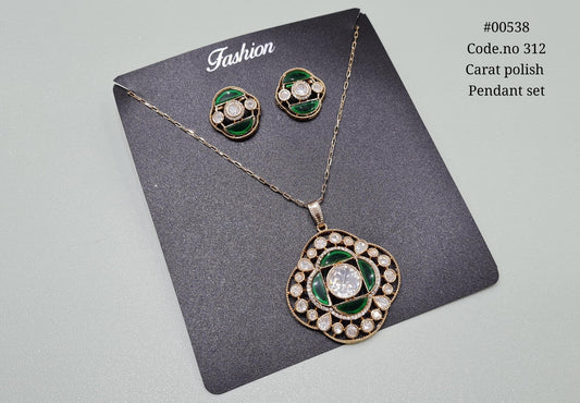 Kundan pendant set 00538 - KRISHNA'S SWETA JEWELLERY