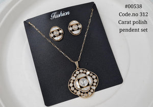 Kundan pendant set 00538 - KRISHNA'S SWETA JEWELLERY