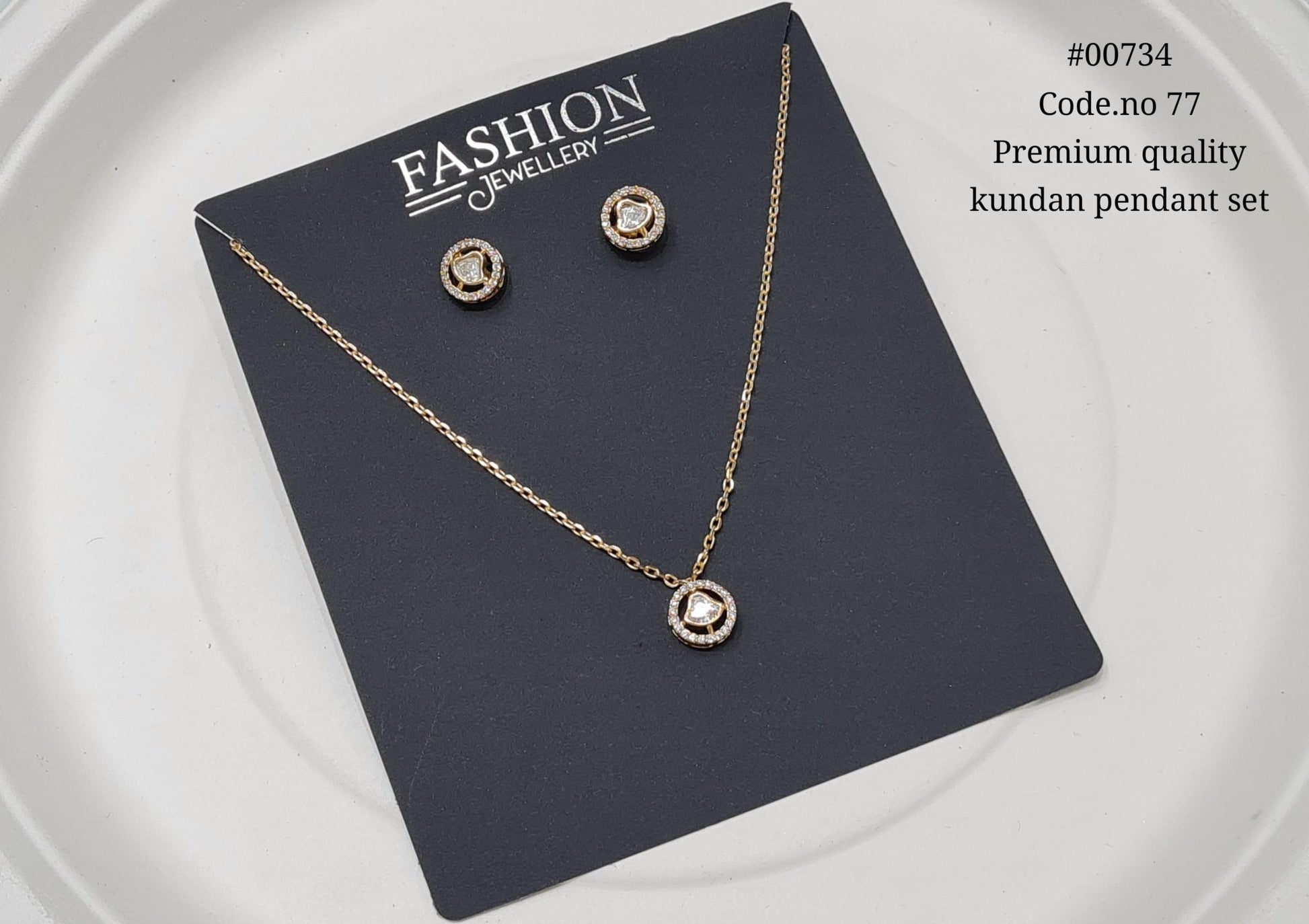 Kundan pendant set 00734 - KRISHNA'S SWETA JEWELLERY