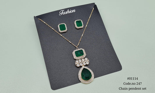 Kundan Pendant Set 01114 - KRISHNA'S SWETA JEWELLERY