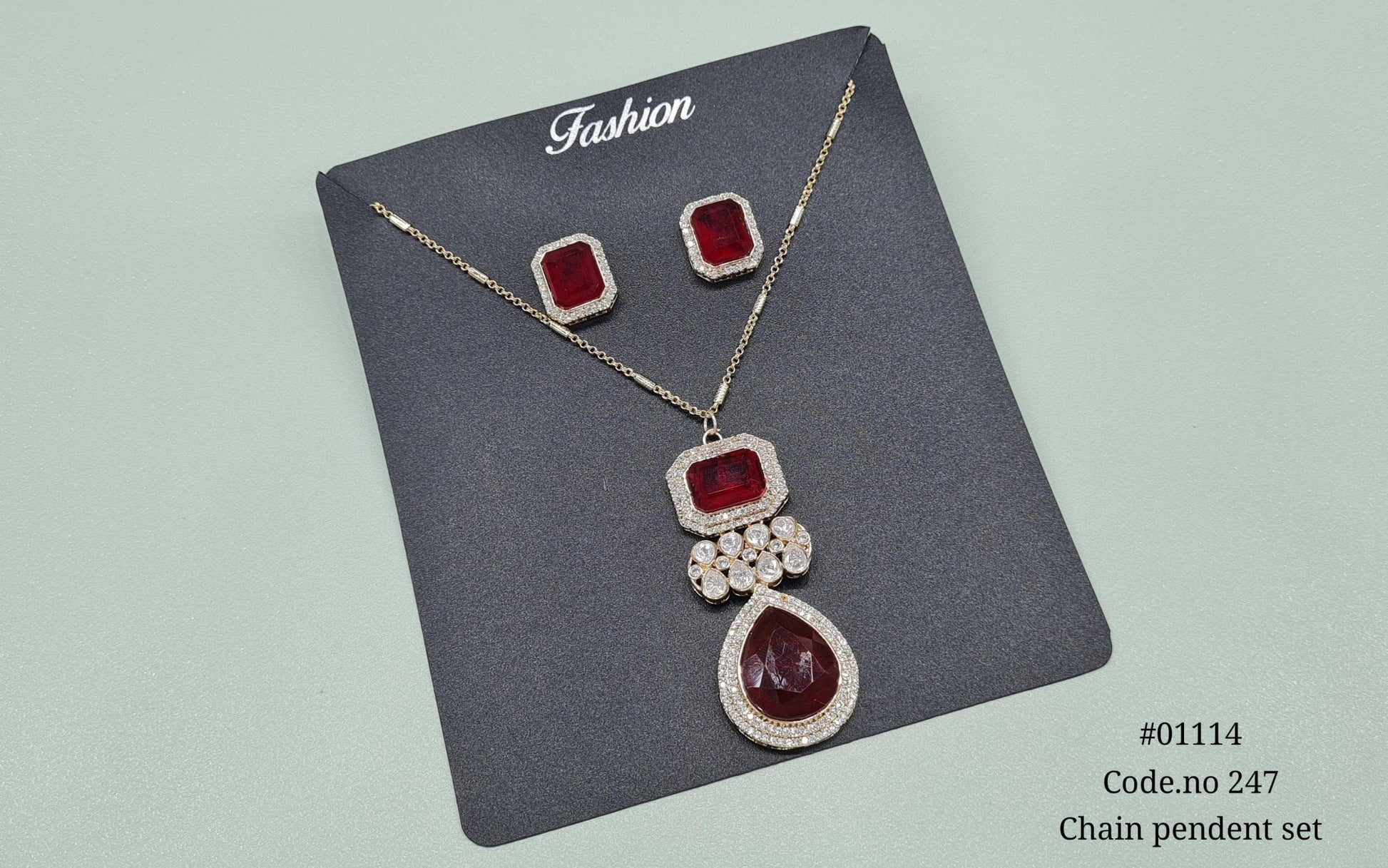 Kundan Pendant Set 01114 - KRISHNA'S SWETA JEWELLERY