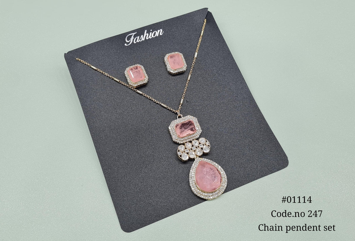 Kundan Pendant Set 01114 - KRISHNA'S SWETA JEWELLERY