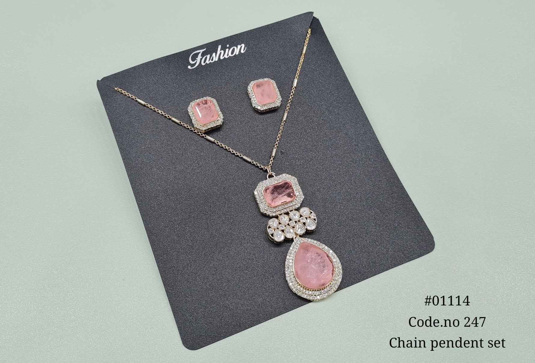 Kundan Pendant Set 01114 - KRISHNA'S SWETA JEWELLERY