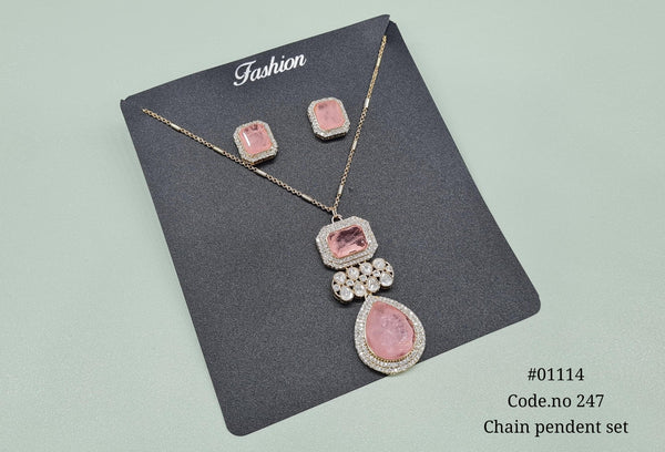 Kundan Pendant Set 01114 - KRISHNA'S SWETA JEWELLERY