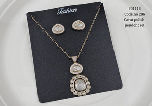 Kundan Pendant set 01116 - KRISHNA'S SWETA JEWELLERY