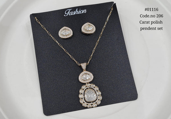 Kundan Pendant set 01116 - KRISHNA'S SWETA JEWELLERY