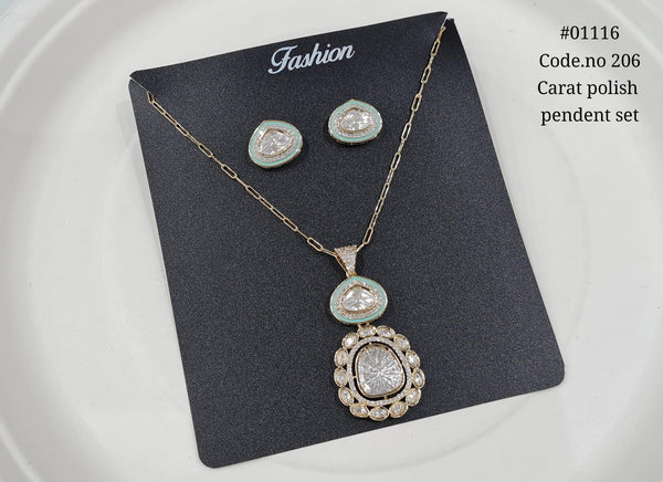 Kundan Pendant set 01116 - KRISHNA'S SWETA JEWELLERY