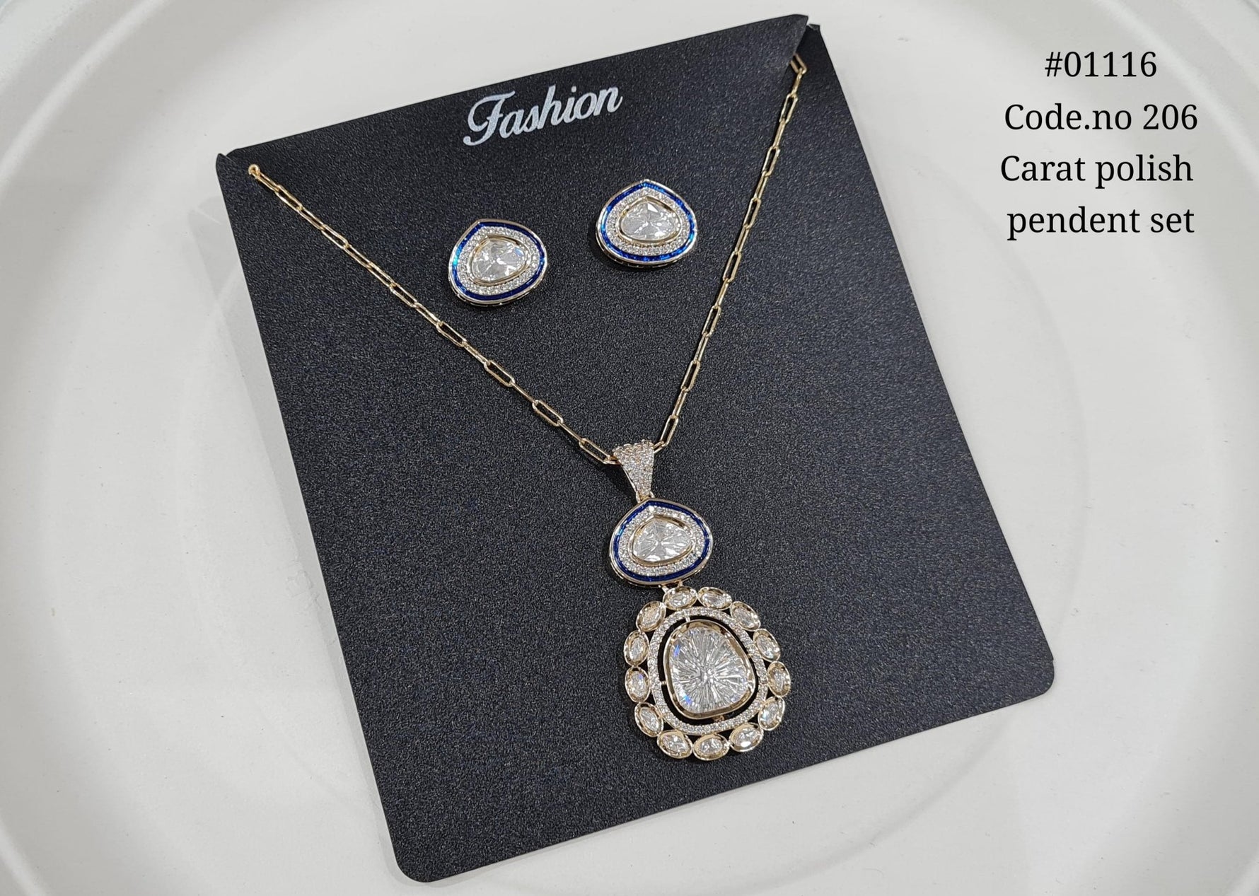 Kundan Pendant set 01116 - KRISHNA'S SWETA JEWELLERY