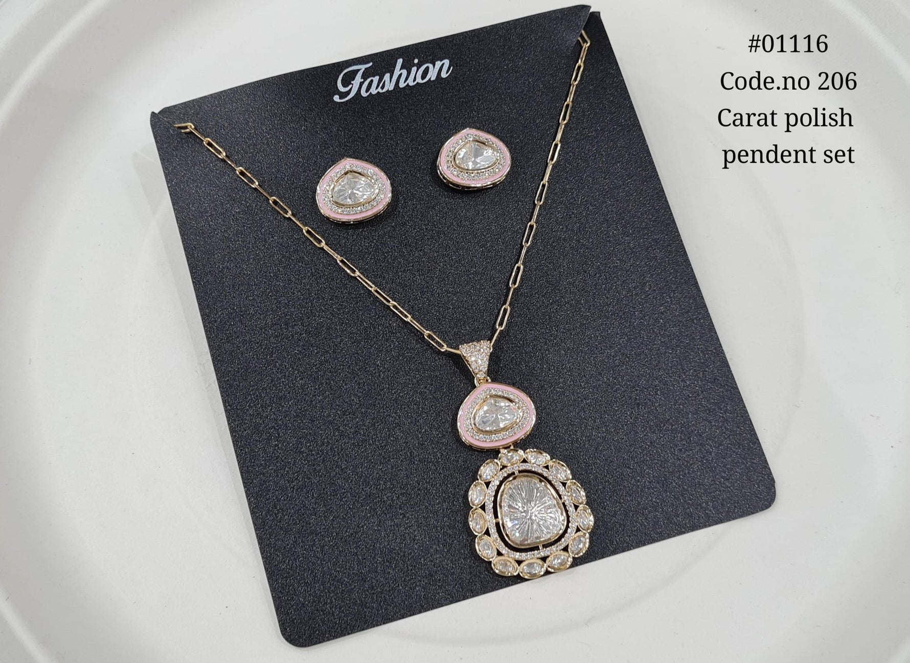 Kundan Pendant set 01116 - KRISHNA'S SWETA JEWELLERY
