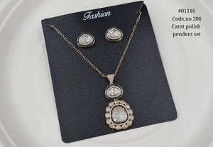 Kundan Pendant set 01116 - KRISHNA'S SWETA JEWELLERY