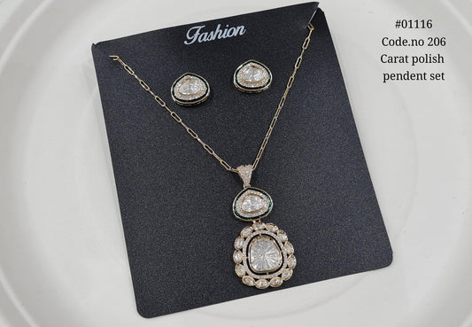 Kundan Pendant set 01116 - KRISHNA'S SWETA JEWELLERY