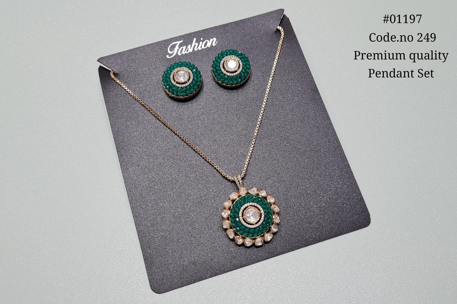 Kundan Pendant Set 01197 - KRISHNA'S SWETA JEWELLERY