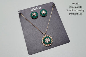 Kundan Pendant Set 01197 - KRISHNA'S SWETA JEWELLERY