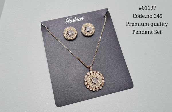 Kundan Pendant Set 01197 - KRISHNA'S SWETA JEWELLERY