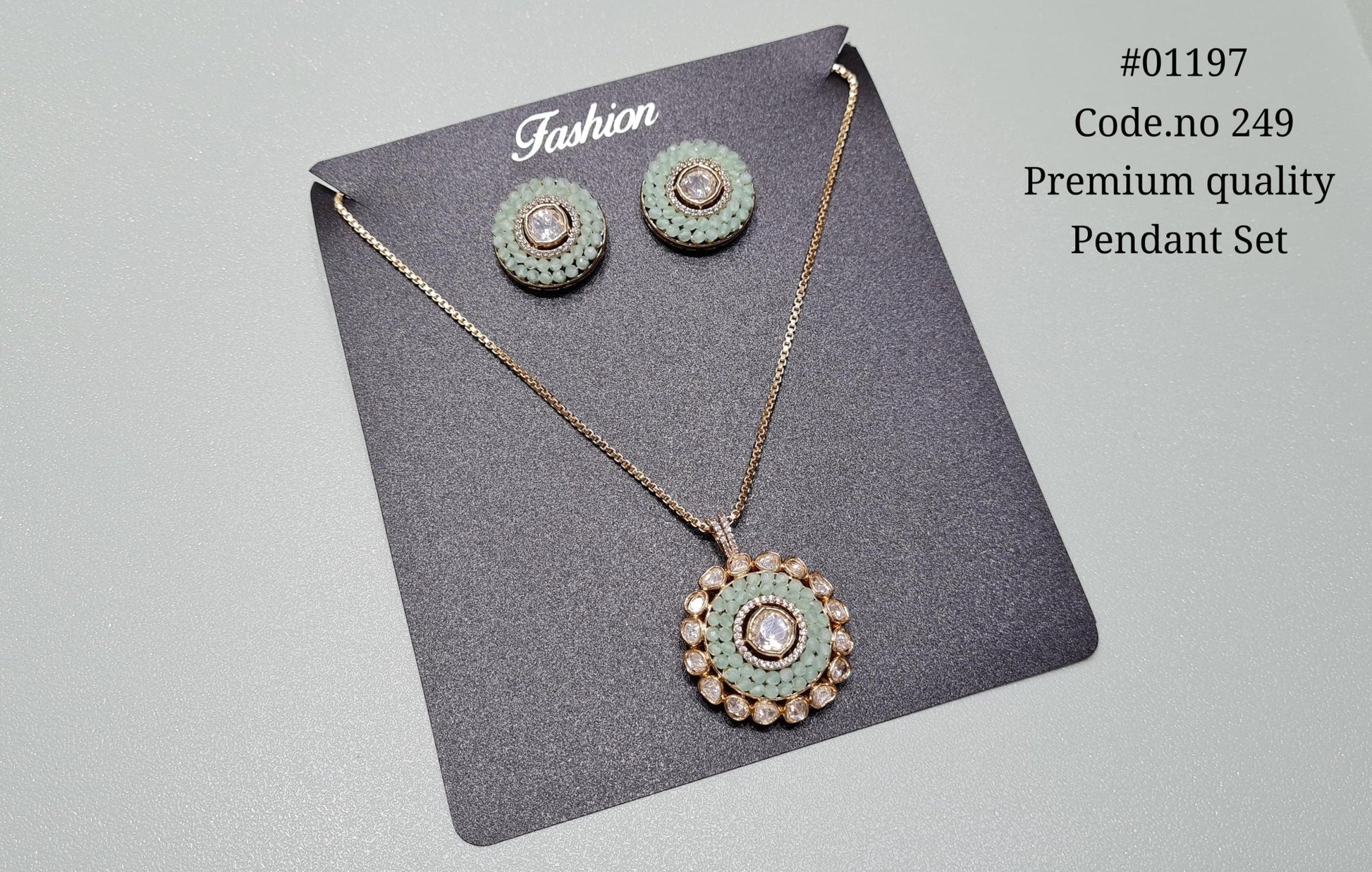 Kundan Pendant Set 01197 - KRISHNA'S SWETA JEWELLERY