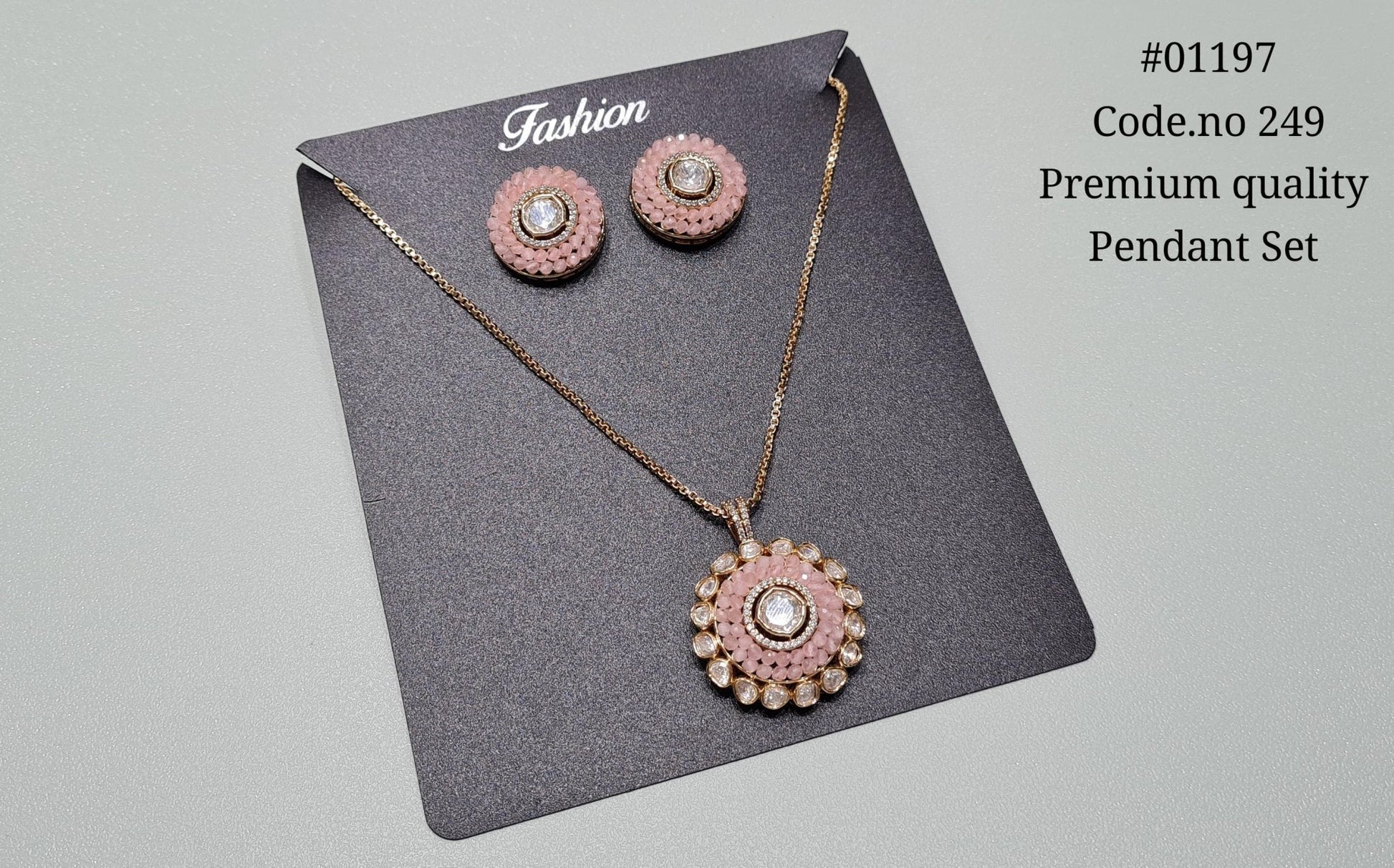 Kundan Pendant Set 01197 - KRISHNA'S SWETA JEWELLERY