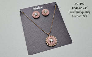 Kundan Pendant Set 01197 - KRISHNA'S SWETA JEWELLERY