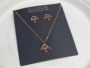 Kundan Pendant Set 01238 - KRISHNA'S SWETA JEWELLERY