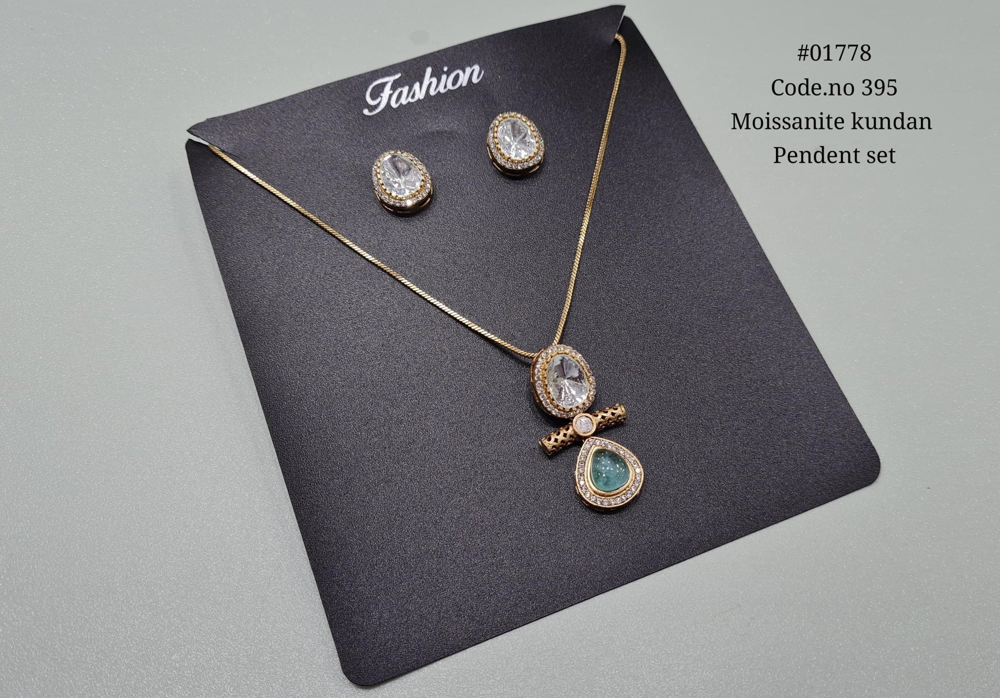 kundan pendant set 01778 - KRISHNA'S SWETA JEWELLERY