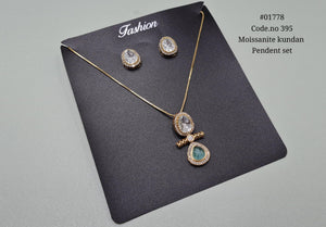 kundan pendant set 01778 - KRISHNA'S SWETA JEWELLERY