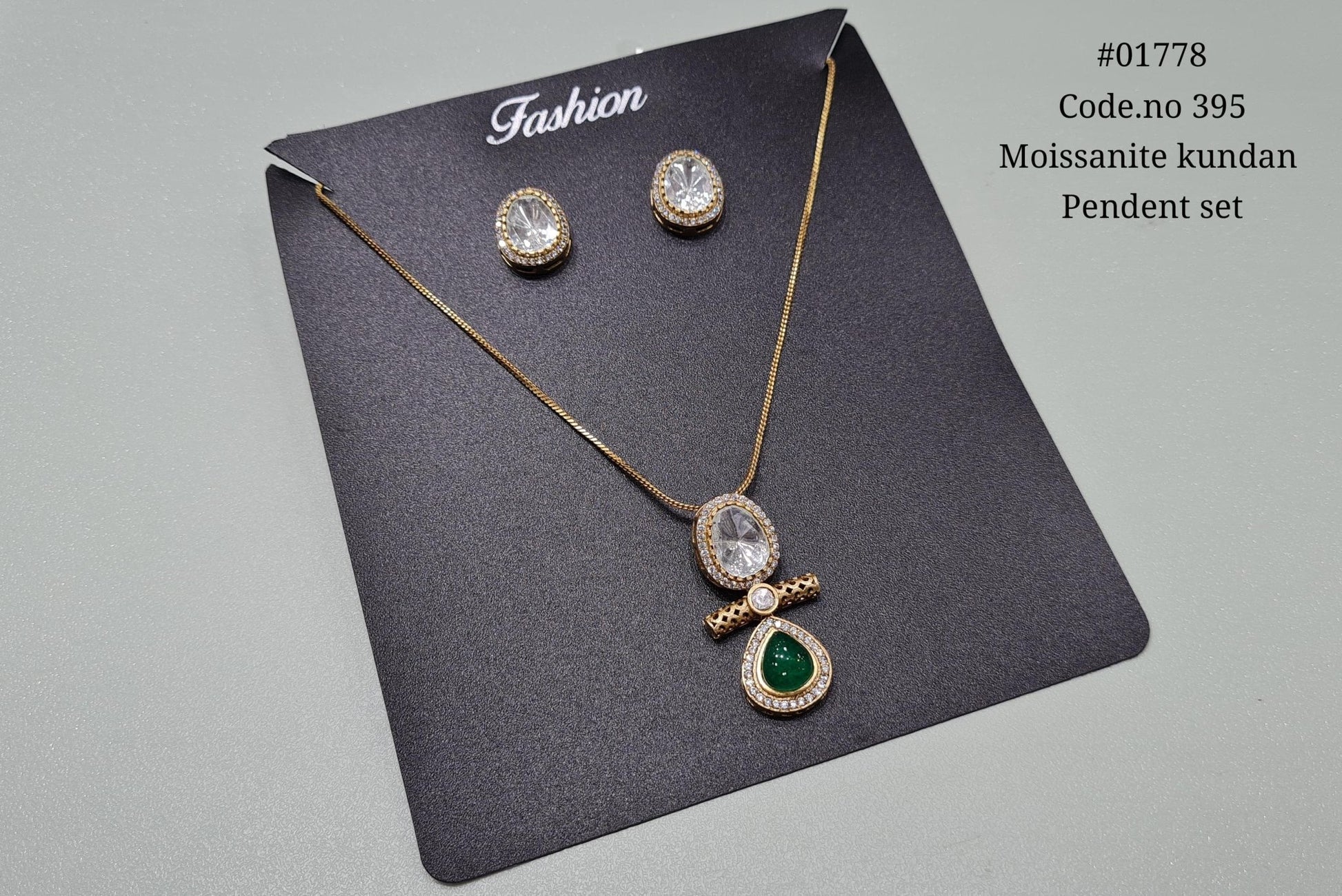 kundan pendant set 01778 - KRISHNA'S SWETA JEWELLERY