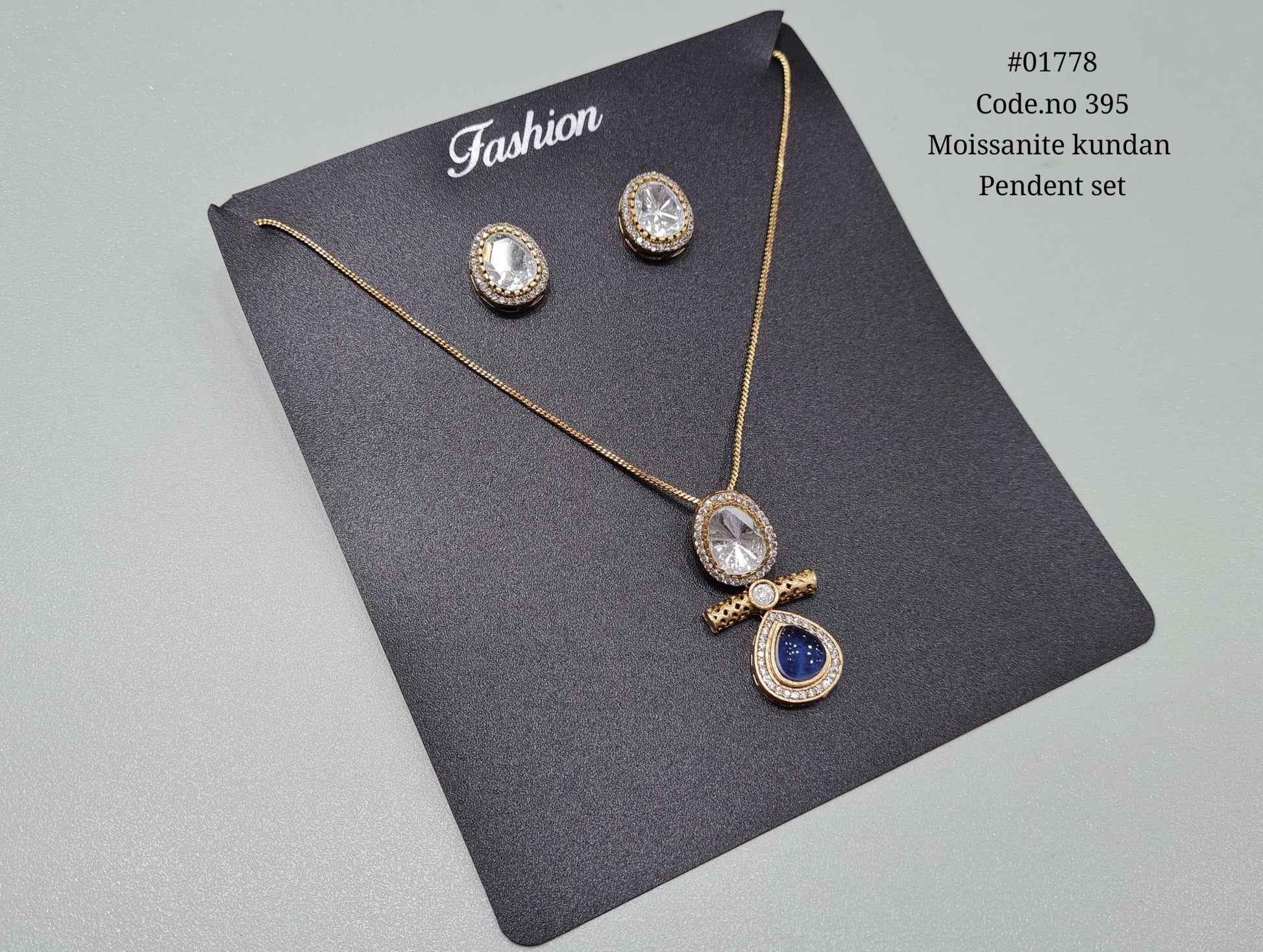 kundan pendant set 01778 - KRISHNA'S SWETA JEWELLERY