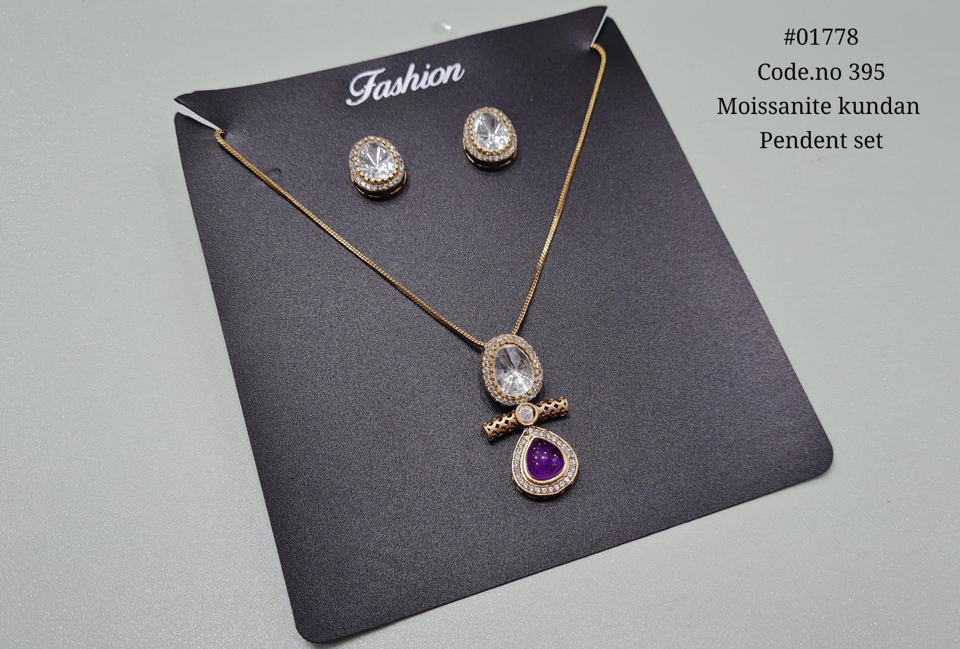 kundan pendant set 01778 - KRISHNA'S SWETA JEWELLERY