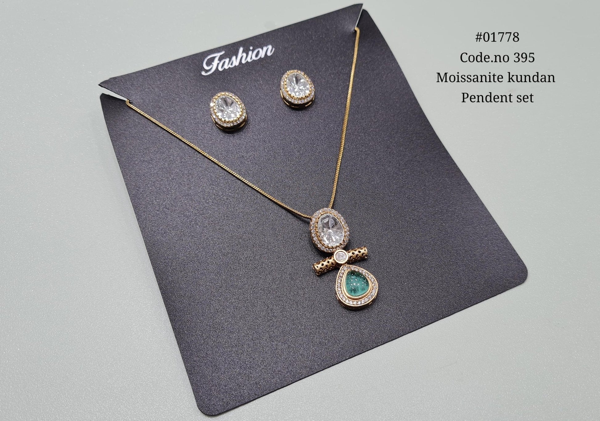 kundan pendant set 01778 - KRISHNA'S SWETA JEWELLERY