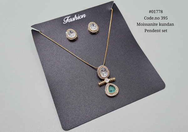 kundan pendant set 01778 - KRISHNA'S SWETA JEWELLERY