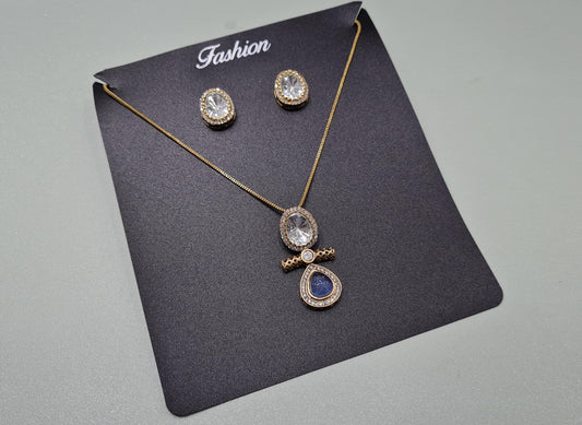 kundan pendant set 01778 - KRISHNA'S SWETA JEWELLERY