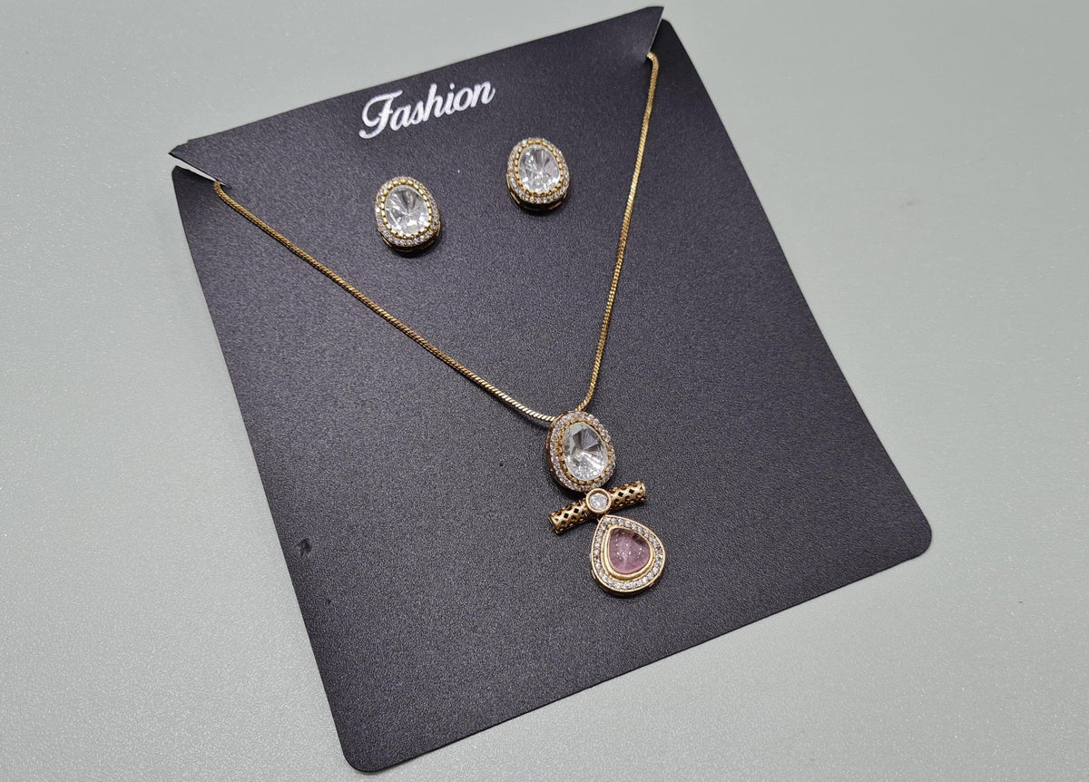 kundan pendant set 01778 - KRISHNA'S SWETA JEWELLERY