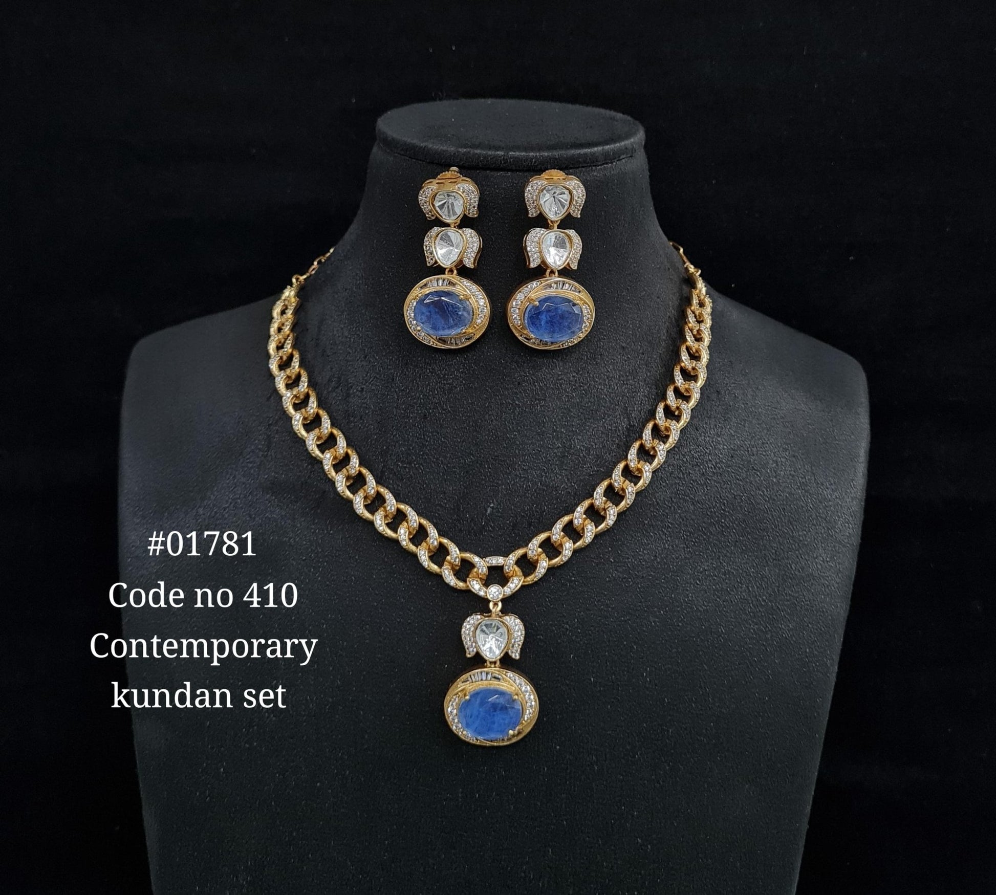 Kundan pendant set 01781 - KRISHNA'S SWETA JEWELLERY