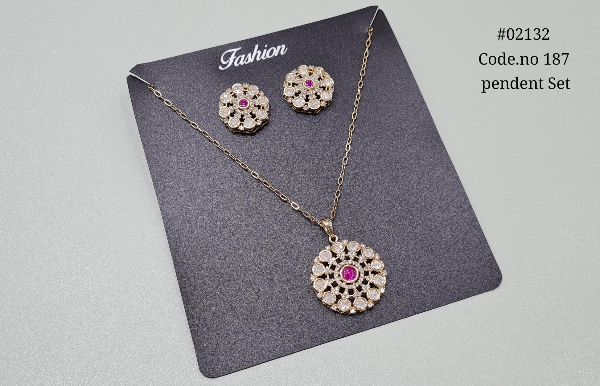 Kundan pendant set 02132 - KRISHNA'S SWETA JEWELLERY