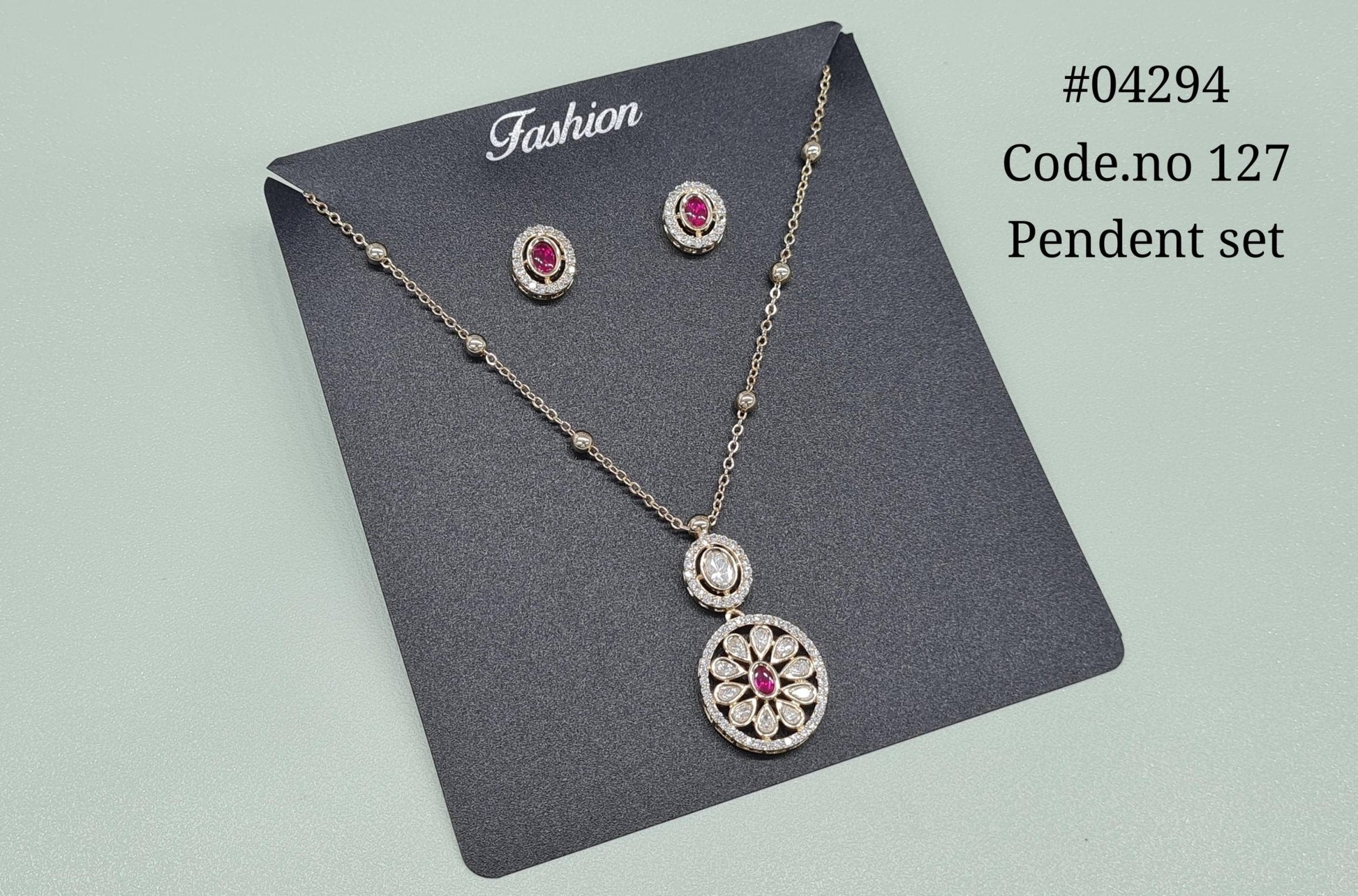 Kundan Pendant set 04294 - KRISHNA'S SWETA JEWELLERY