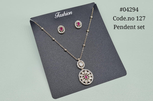 Kundan Pendant set 04294 - KRISHNA'S SWETA JEWELLERY