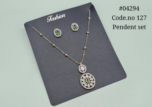 Kundan Pendant set 04294 - KRISHNA'S SWETA JEWELLERY
