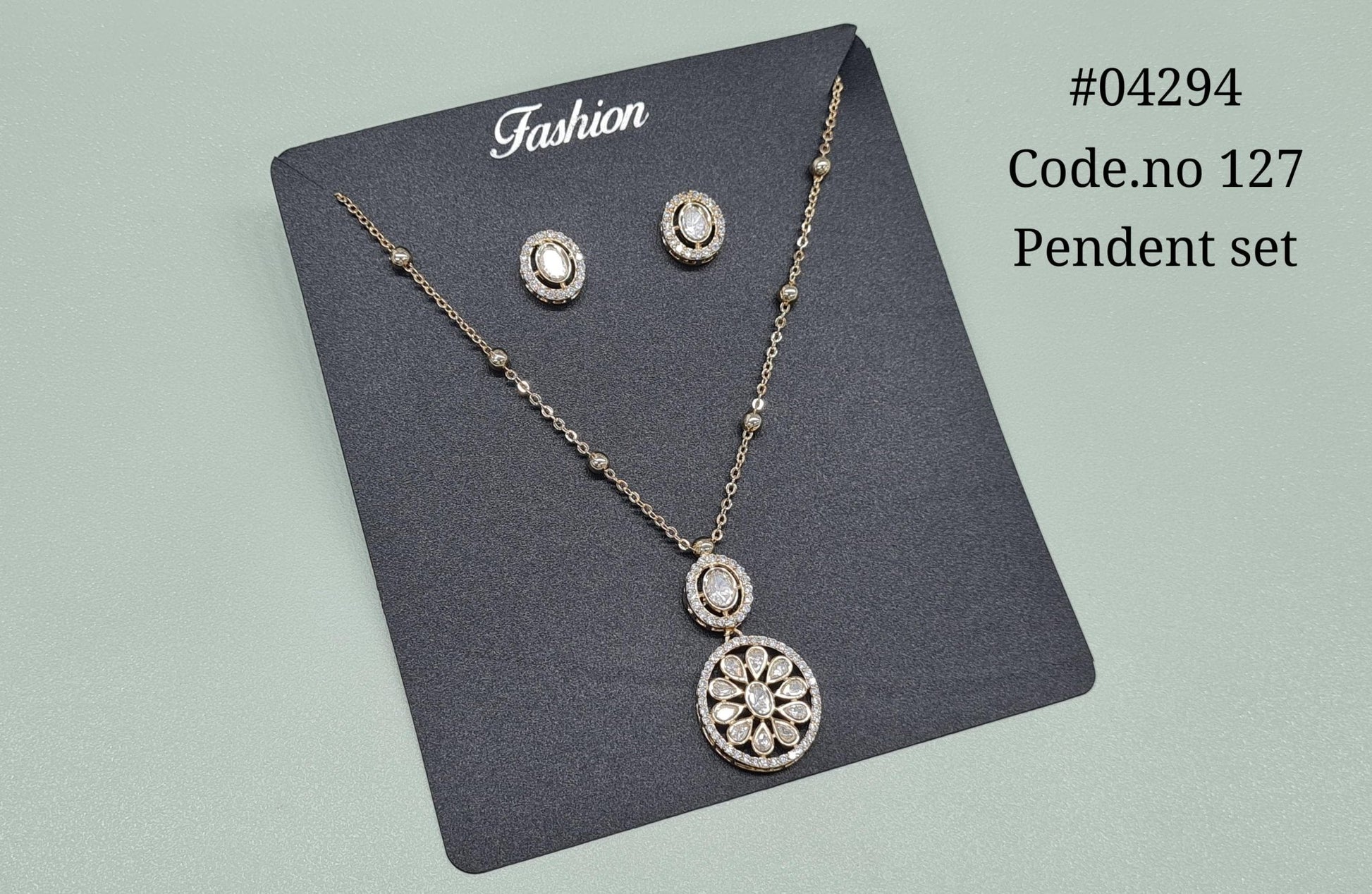 Kundan Pendant set 04294 - KRISHNA'S SWETA JEWELLERY